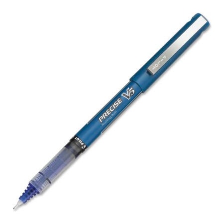 Pilot Pilot Precise V5 Rolling Ball Pen, Non-Refillable, Extra Fine, 0.5mm, Blue Ink, Dozen 35335